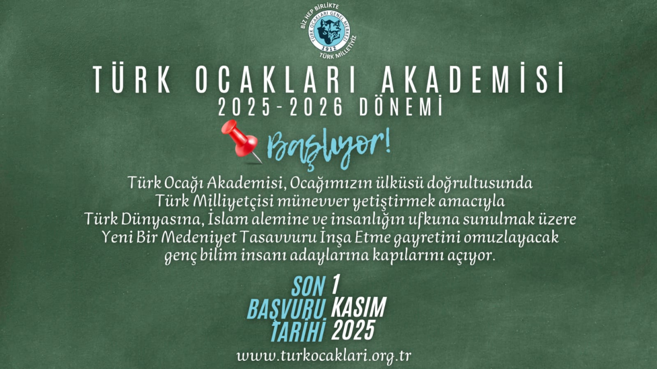 TÜRK OCAĞI AKADEMİSİ 2025-2026 DÖNEMİ BAŞLIYOR
