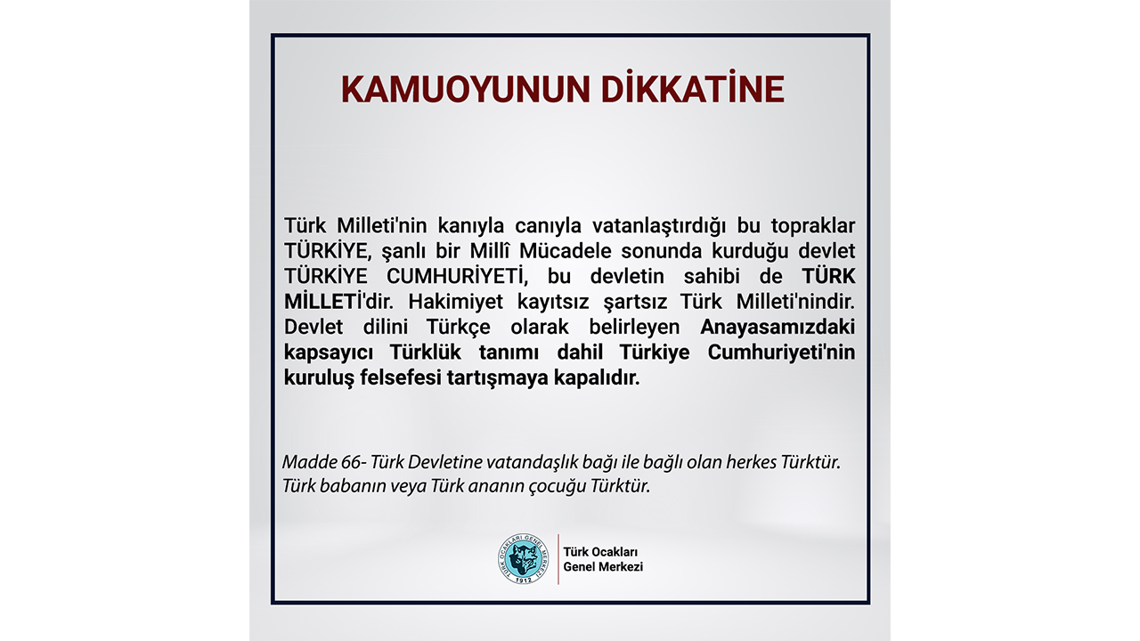 KAMUOYUNA DUYURULUR